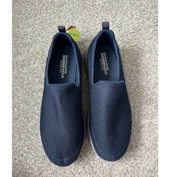 NWT Skechers Go Walk Max Wide Width Sneaker Slip On Comfort Navy Blue Size 11.5 - Picture 4 of 10